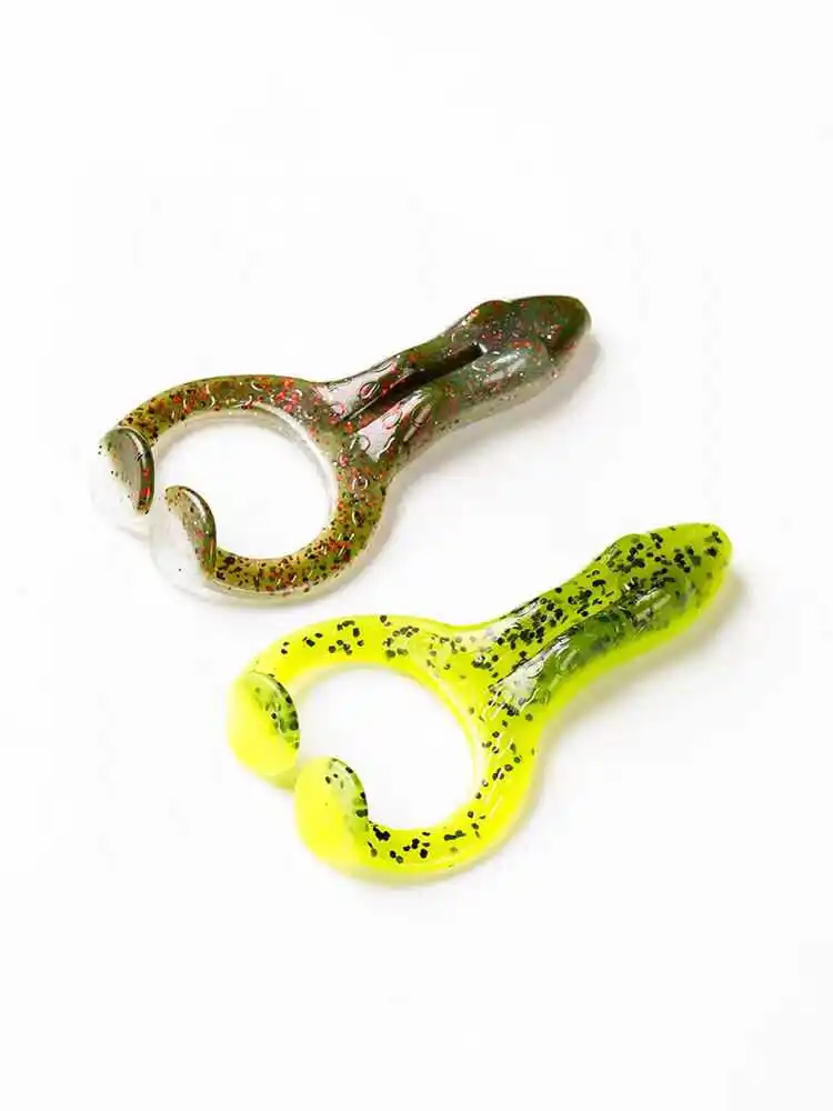 American ZMAN FINESSE FROGZ Rana sólida 2,75 pulgadas Kicking Frog Blackfish señuelo bata cola flotante - imagen 4