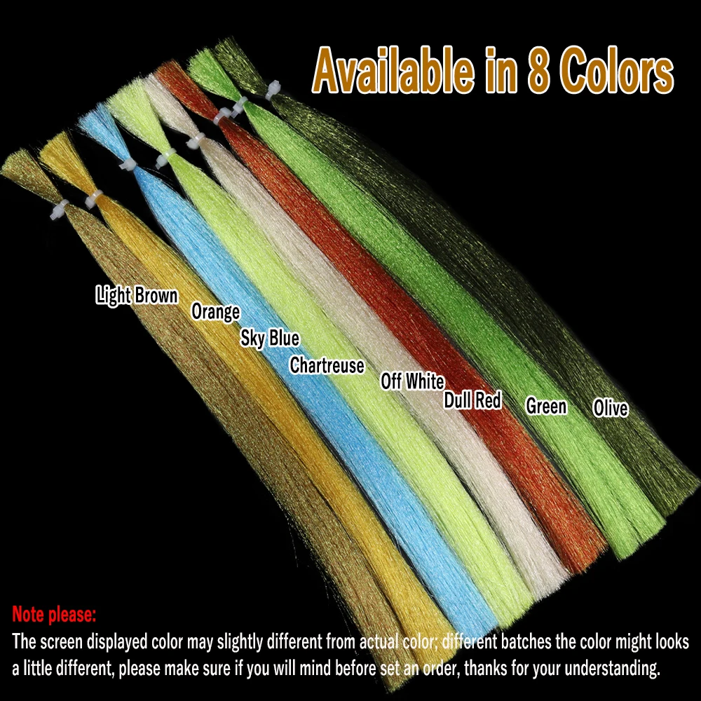 Wifreo-Material sintético para atar moscas, señuelo de Lucio, serpentinas, tubo de pececillos de agua salada - imagen 3