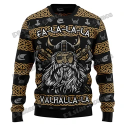 Jersey de punto Valhalla con estampado 3D de calaveras
