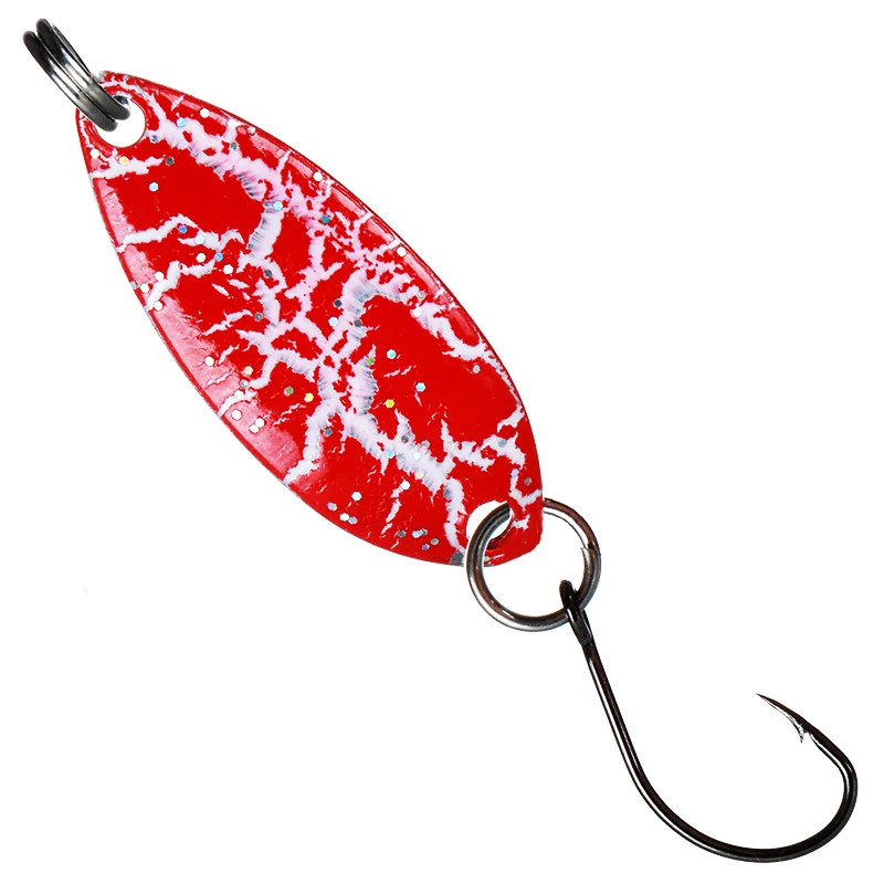 Señuelo de cuchara de metal con anzuelo afilado, cebo duro, lentejuelas, pesca artificial, agua dulce y agua salada, cucharas giratorias, 32mm, 3G, 1 ud. - imagen 5