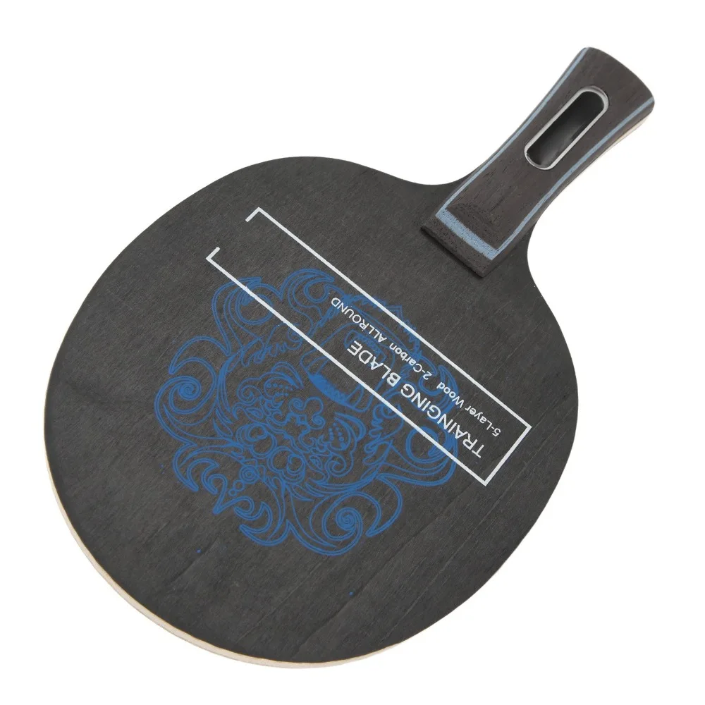 Raqueta de tenis de mesa fibra carbono mango largo horizontal ligera - imagen 4