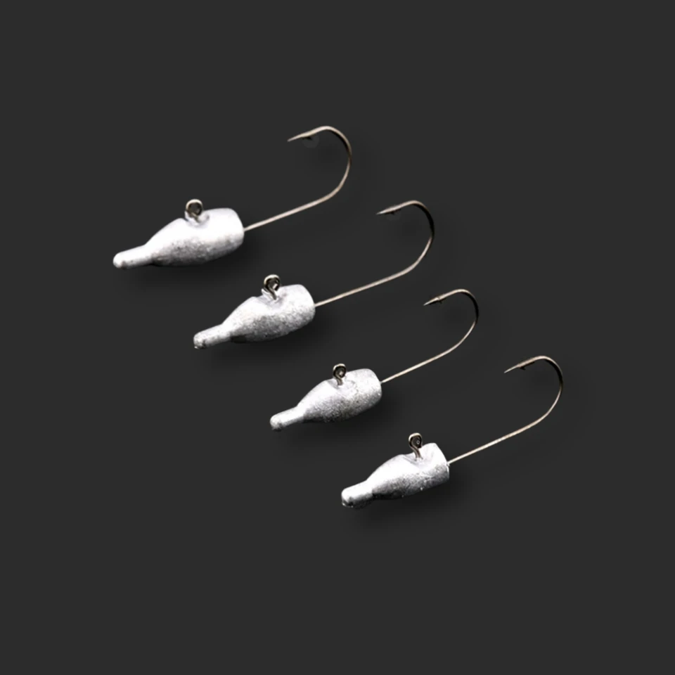 10 unids/lote Micro Jig Head anzuelo de pesca 1,3g/1,8g/2,6g/3,5g anzuelo de pesca Mini manivela anzuelo señuelo suave aparejos de pesca