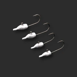 10 unids/lote Micro Jig Head anzuelo de pesca 1,3g/1,8g/2,6g/3,5g anzuelo de pesca Mini manivela anzuelo señuelo suave aparejos de pesca