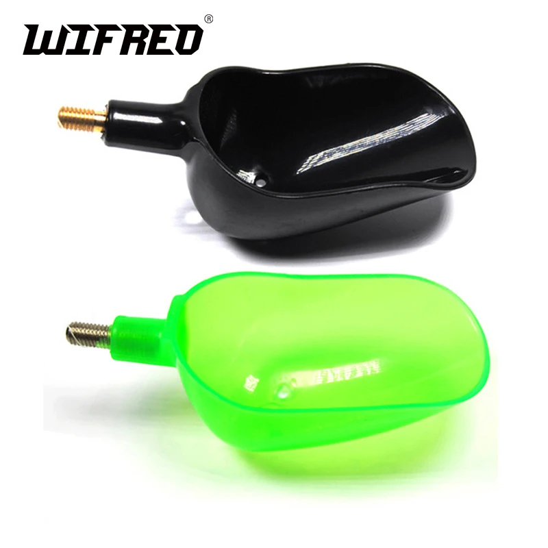 Wifreo-cuchara de lanzamiento de cebo de plástico resistente para alimentar partículas, herramienta de cebo para pesca de carpa, lanzamiento de hilo de 8mm