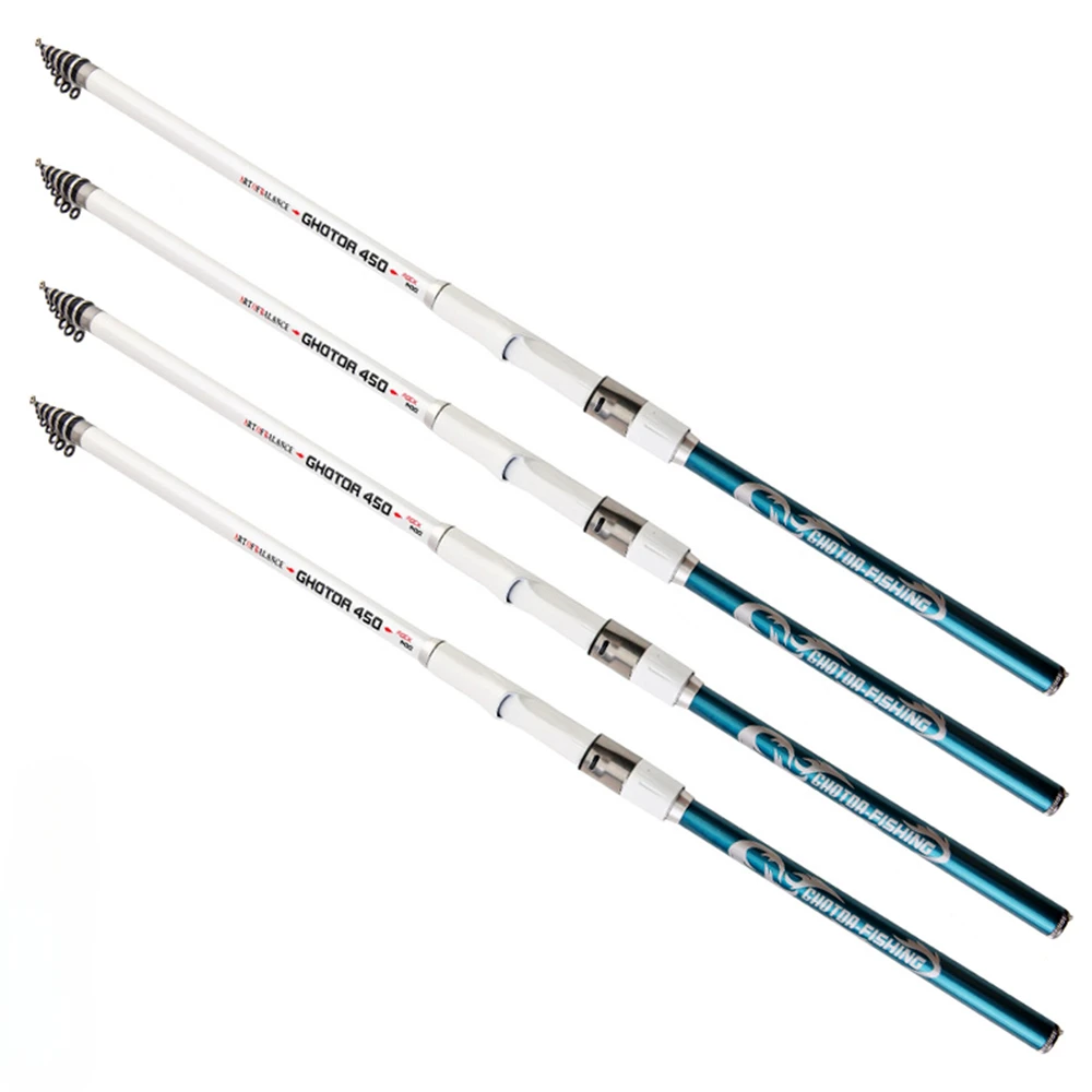 Caña de pescar giratoria de alto carbono, 3,6 M, 4,5 M, 5,4 M, 6,3 M, caña de pescar telescópica en roca, caña alimentadora de carpa, caña giratoria para Surf - imagen 2