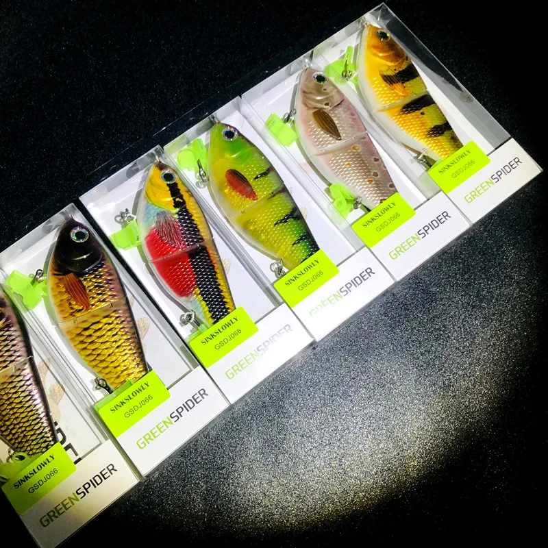 GREENSPIDER-señuelo de pesca articulado, cebo de 2022mm y 70g, Swimbait, cuerpo duro, sinkslow, Lucio, aparejos de pesca, novedad de 175 - imagen 5