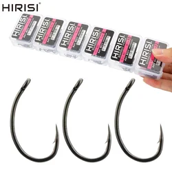 Hirisi 8011 anzuelos carpa con PTFE y acero rico en carbono