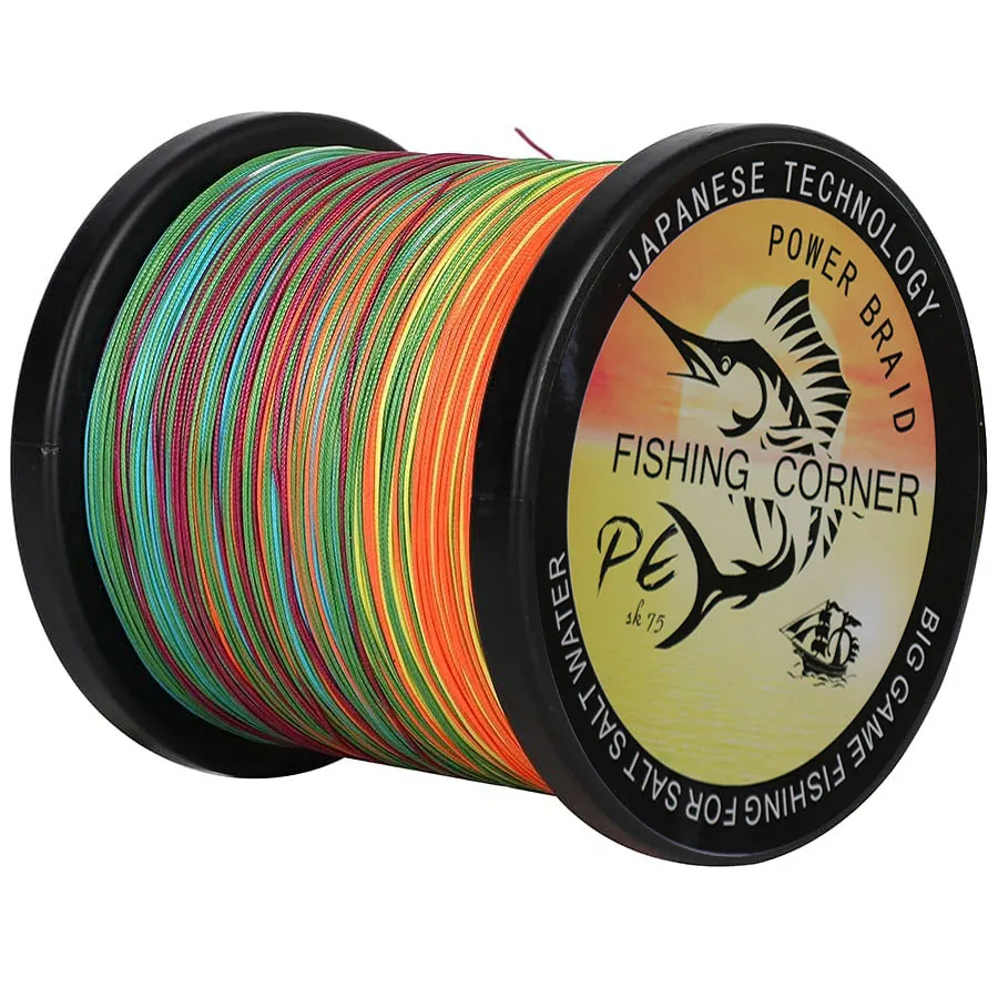 12 hebras 1000m línea trenzada multifilamento 25-230LB Multicolor súper fuerte Japón PE línea de pesca de agua salada - imagen 2