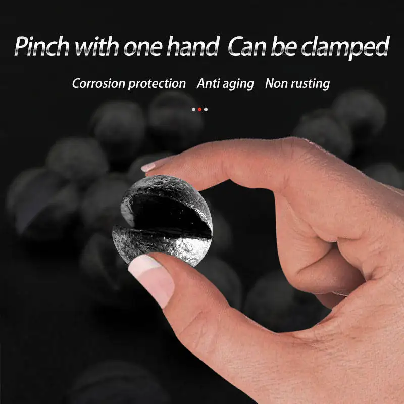 Juego de pesas de pesca de piezas, herramientas de pesca extraíbles redondas, pesas de plomo de tiro dividido, equipo de pesas, 110 - imagen 5