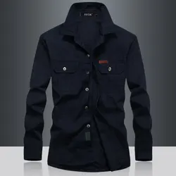 Camisa Algodón Puro 6XL Hombre – Informal Oversize Alta Calidad