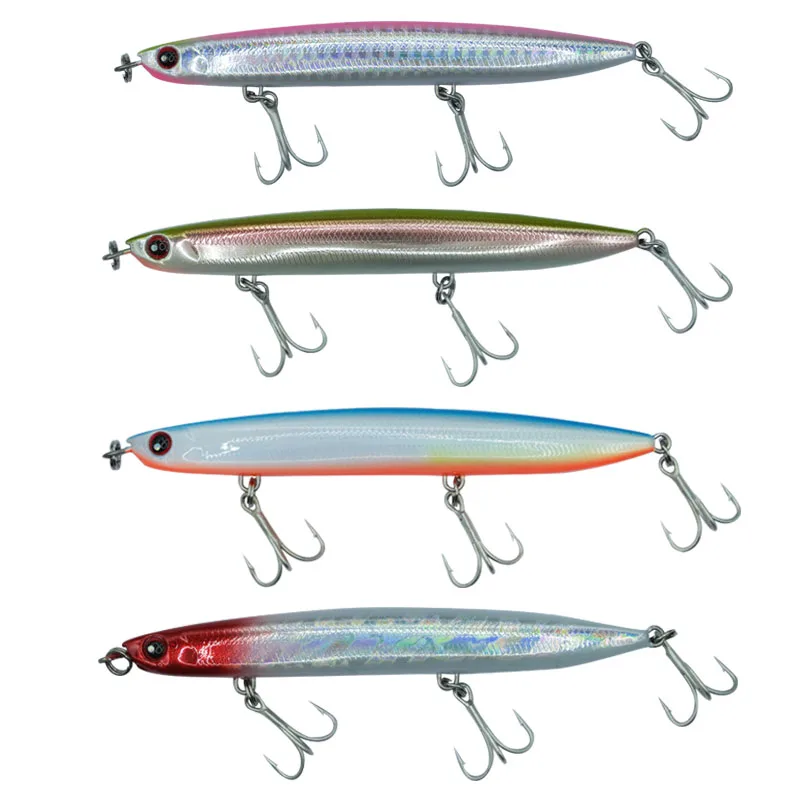 LUTAC-Señuelos de Pesca de lápiz de fundición larga, cebo de pesca con anzuelos VMC, 110mm, 23g - imagen 5