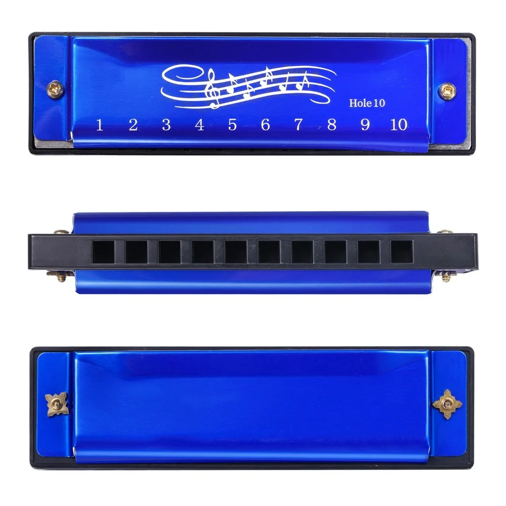 Armónica de Blues ABS duradera, rectángulo de Metal para principiantes, regalos educativos, juguete de armónica seguro para niños - imagen 3