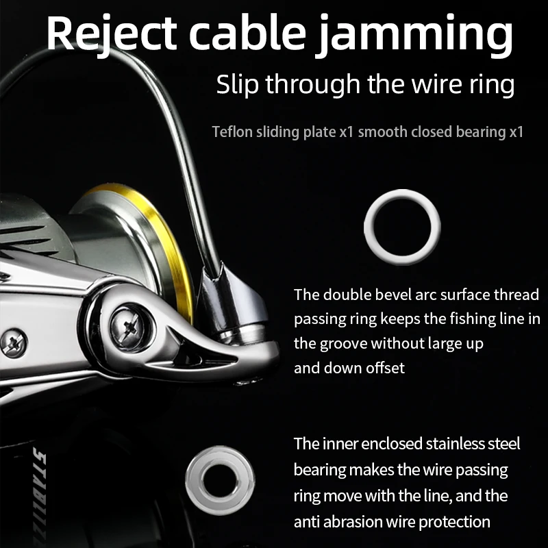 BEARKING nuevo carrete de pesca giratorio 5,2: 1 arrastre máximo ultraligero 15kg 1500-3500 carrete de Surfcasting carretes de Jigging de agua salada - imagen 5