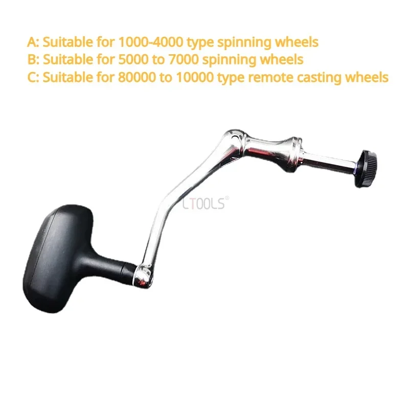 Carrete de pesca giratorio de acero inoxidable CNC, manivela 1000 8000 12000, mango de carrete de Metal completo, accesorios de carrete de pesca plegables - imagen 5