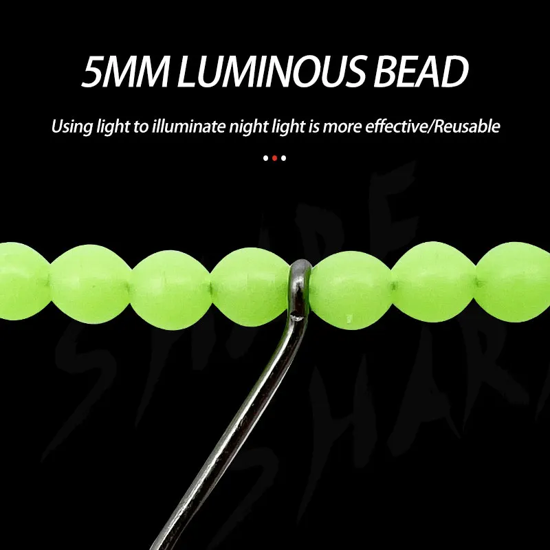 Anzuelos de pesca de 37cm, cuerda luminosa de pulpo, gancho de cuerda de calamar y cola de pelo, 5 anzuelos afilados, alambre de acero, Señuelos de Pesca artificiales - imagen 4