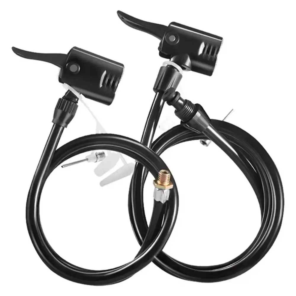 Tubo de extensión de bomba de aire de bicicleta de 80/120CM, conector de bomba de aire anticongelante resistente al calor, manguera de bomba de aire Universal de goma TPU - imagen 3