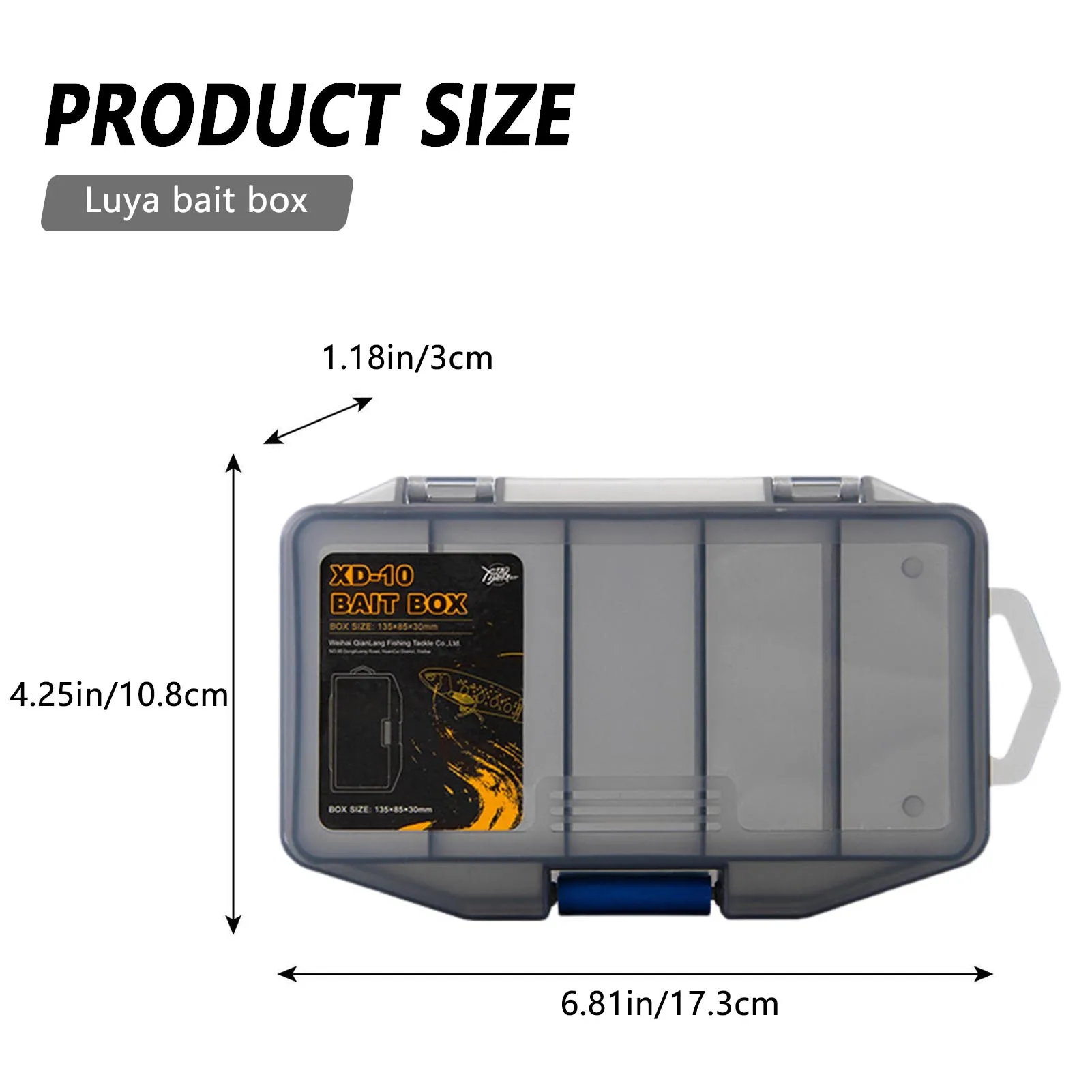 Caja de aparejos de pesca de gran capacidad, contenedor de almacenamiento de cebo de pescador, resistente al agua, duradero - imagen 4