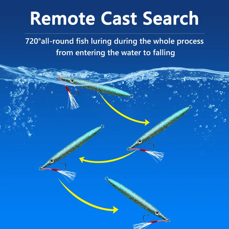 Jig de hierro brillante de hundimiento rápido para pesca de fondo - imagen 5