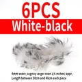 6pcs white black