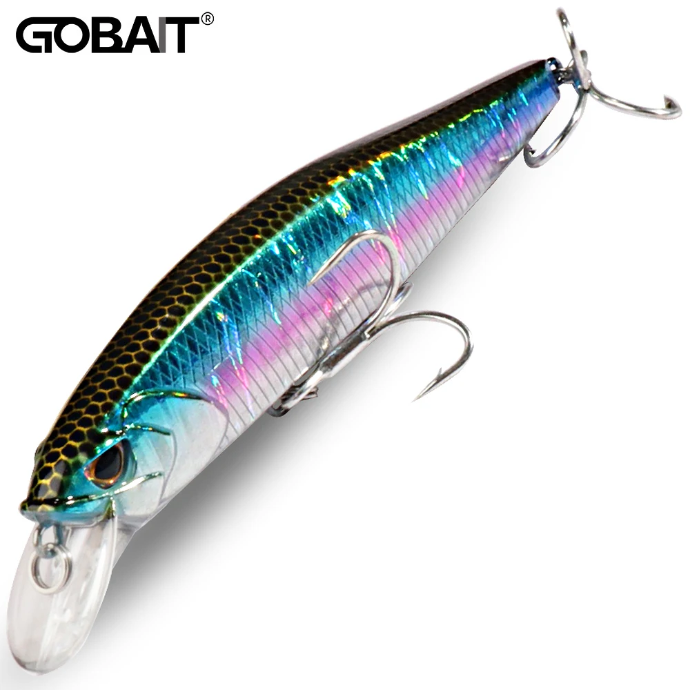 GOBAIT-señuelo de Pesca flotante, pececillo que se hunde, 19g, 15g, anzuelos triples, Swimbait, aparejos de Pesca, cebo Artificial Wobbler - imagen 3
