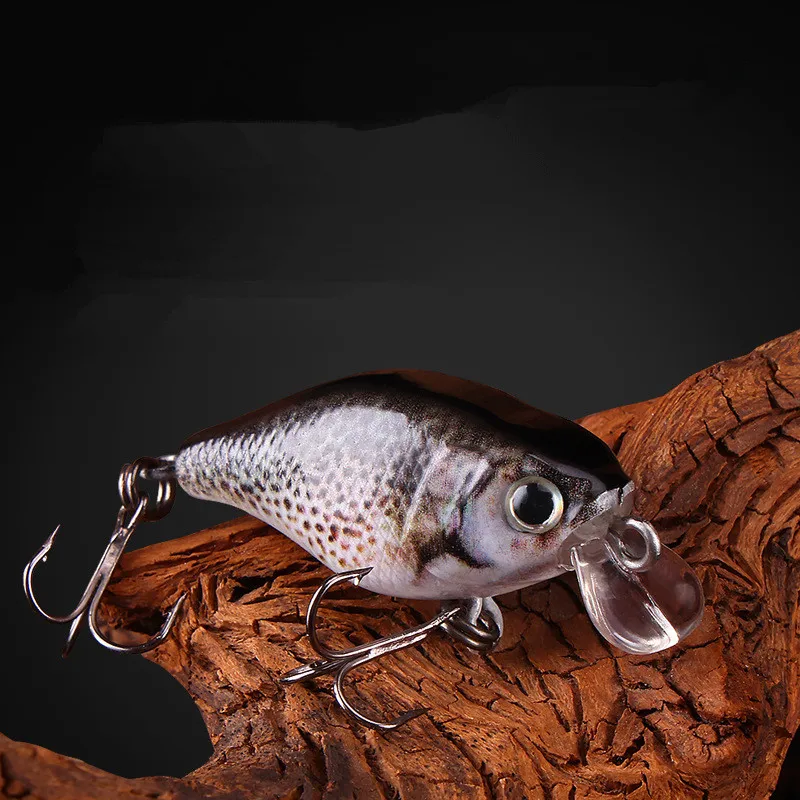 Señuelo de pesca con manivela, 4,5 cm, 4,2g, impresión 3D, cebo duro flotante, señuelos artificiales, 1 pieza, venta - imagen 3