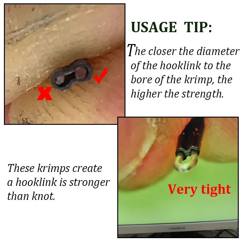 50 Uds. Accesorios de pesca de carpa engarzadores 0,6mm 0,7mm ajuste enlace rígido de fluorocarbono cambio rápido giratorio para Chod Rig Ronnie Rig Tackle - imagen 4