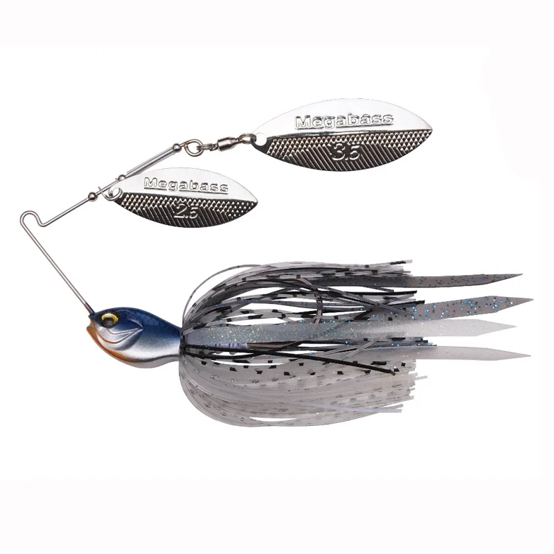 18g Spinnerbait señuelo de pesca cebo de alambre Metal Spinner Buzzbait Swimbait gancho peche JIG Kit falda para lubina Pike invierno - imagen 5