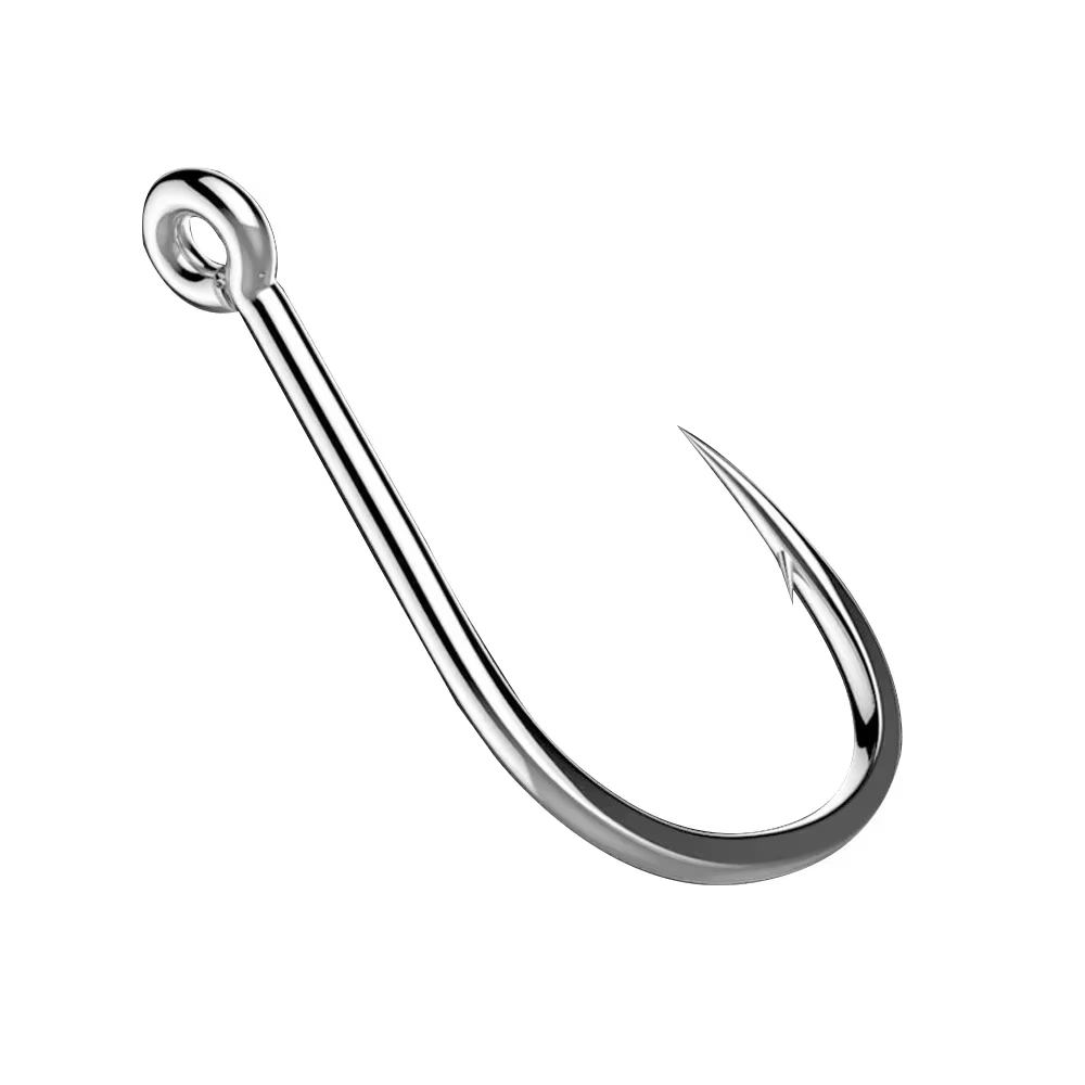 Juego de 50 Uds de anzuelos de pesca con púas, anzuelo de carpa de un solo círculo, anzuelo de mar de acero rico en carbono, accesorios de pesca con mosca, aparejos - imagen 2