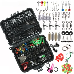 Set accesorios de pesca rockfishing con anillos giratorios y plomos