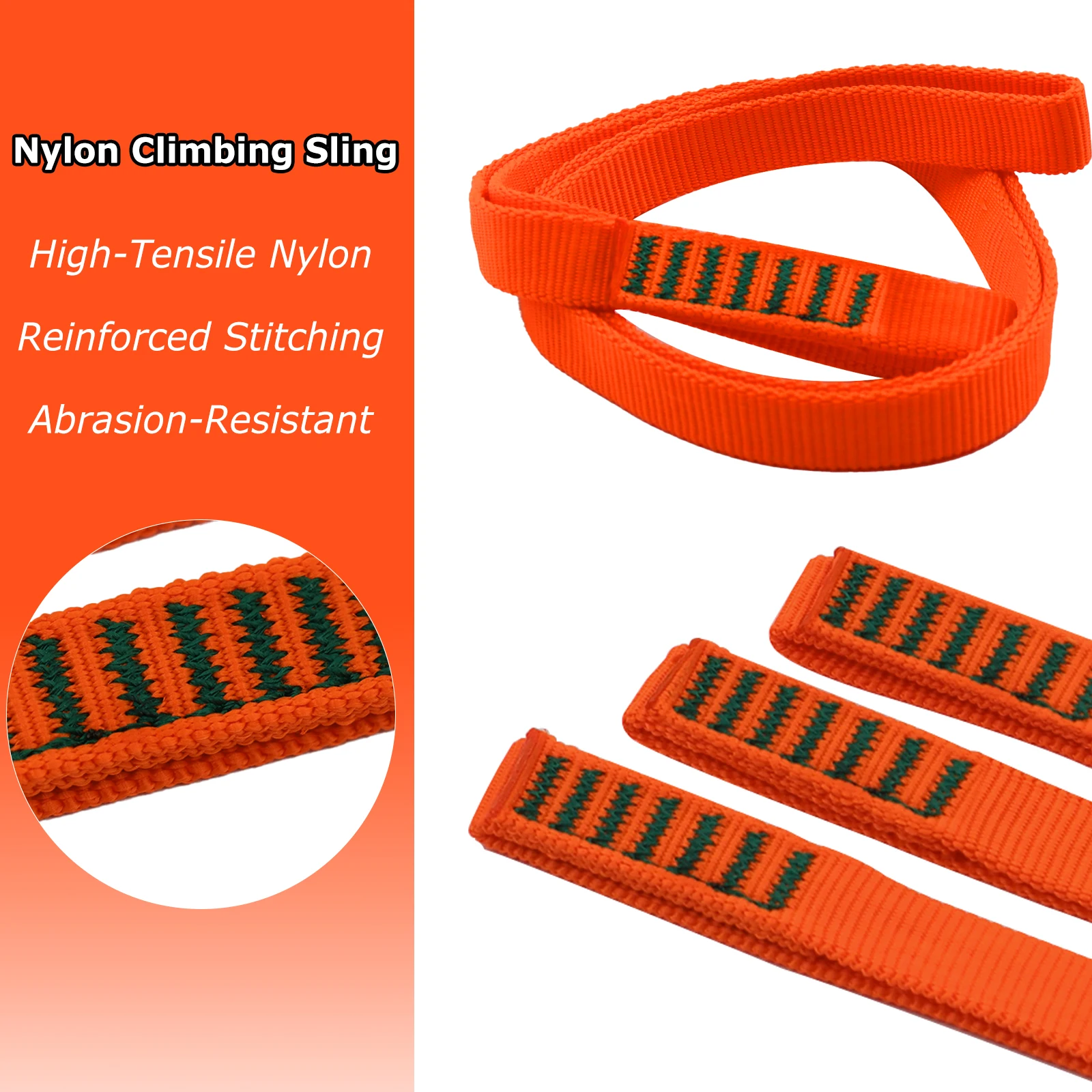 Eslinga de escalada de 9KM, 1-3 uds., correas de nailon de 16mm, fuerza de 22kN para escalada en roca, montañismo, anclaje, columpio, hamaca de Yoga - imagen 2