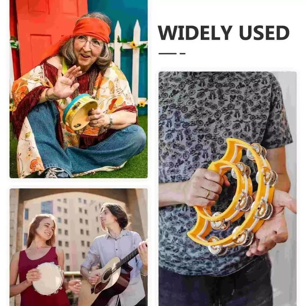 Nuevo Tambor de mano para conciertos de baile de una sola fila de percusión de 6/7/8 pulgadas, cinta - imagen 3