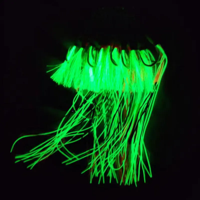 Anzuelo de ayuda de Jigging lento, anzuelo doble de plumas 1/0 2/0 3/0 4/0 5/0 6/0, anzuelos de pesca, anzuelo doble - imagen 3