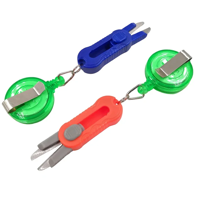 Mini cortador de hilo de pescar portátil, accesorios de equipo de pesca de acero inoxidable para exteriores, aparejos de corte con Clip, 1 Uds.