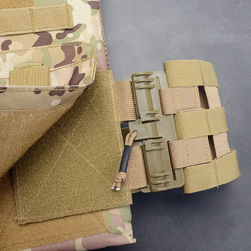 Ventilador militar para acampar al aire libre, equipo militar de caza, ropa, chaleco táctico, tubos, hebilla de liberación rápida Molle Universal - imagen 2