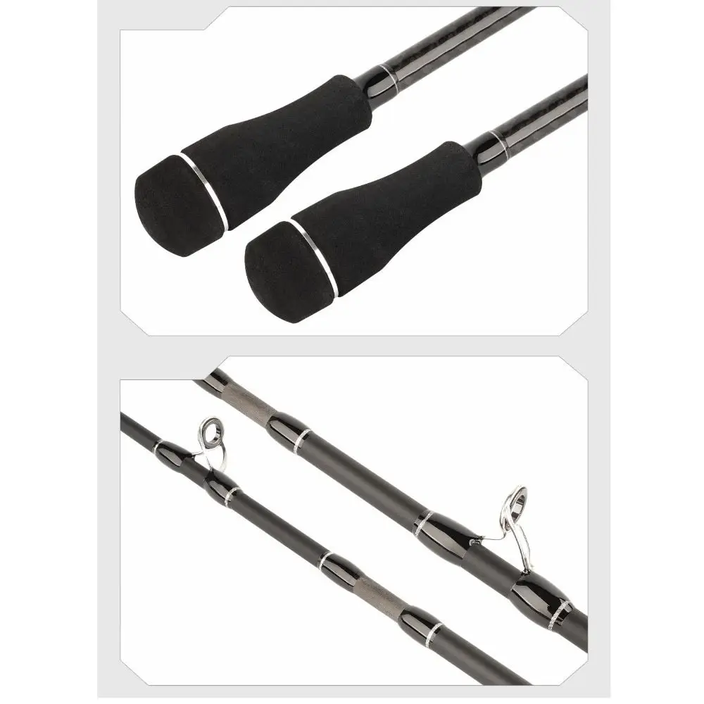 Varilla de Jigging de viaje de 3 piezas de alto rendimiento MH 6000g carga máxima varilla de carbono guías de cerámica 1,83-1,91 m caña de Jigging lenta pesca atún - imagen 2