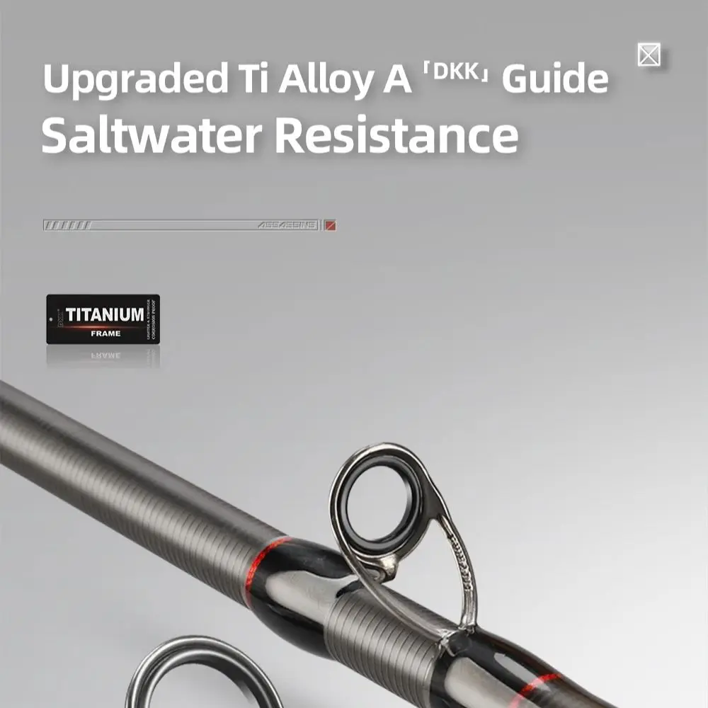 Caña de Pescar Histar Assassins II para Agua Salada, 40+30T, Carbono Toray, 1.55-1.68m, BFS, Guías Titanio DKK-A, Acción Rápida, UL-MH, Dura - imagen 4