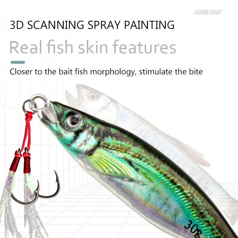 Señuelo metálico impreso en 3D para slow jigging – Atún y arrastre - imagen 2