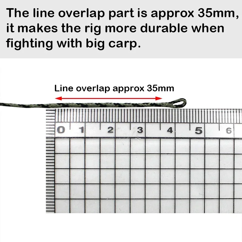 Línea Leadcore para carpa 45lb con clips giratorios de cambio rápido - imagen 2