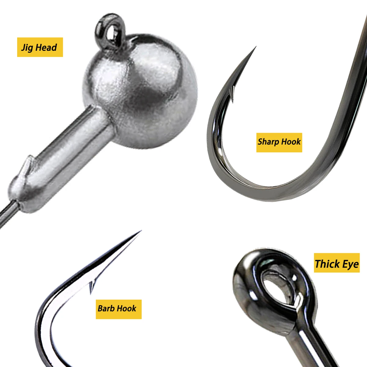 Anzuelo con cabeza de anzuelo, 1g, 2g, 3g, 4g, 5g, 6g, 7g, 8g, 9g, 10g, 12g, 14g, 16g, manivela, juego de Jigging lento para señuelo de gusano suave, anzuelo de aparejos de Pesca