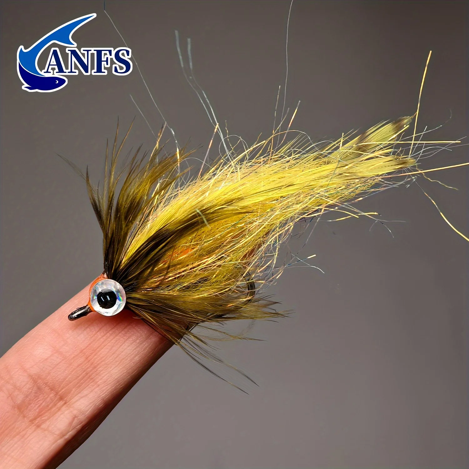ANFS 4 señuelos de pesca con mosca-cola Grizzly, señuelo de mosca realista con serpentina de gran juego para salmón, lubina, truco-regalo Ideal para pescador - imagen 5