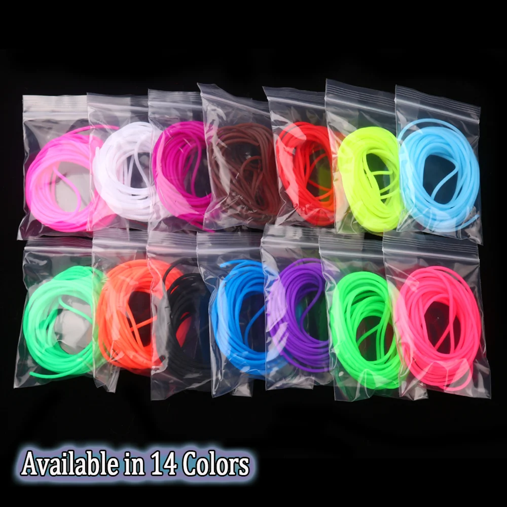 Wifreo-Tubo de silicona Flexible para moscas, manguera de goma suave, Material de atado de moscas para ninfas, gusano, tubo de Scud, manga Sabiki Rig, 3 paquetes - imagen 3