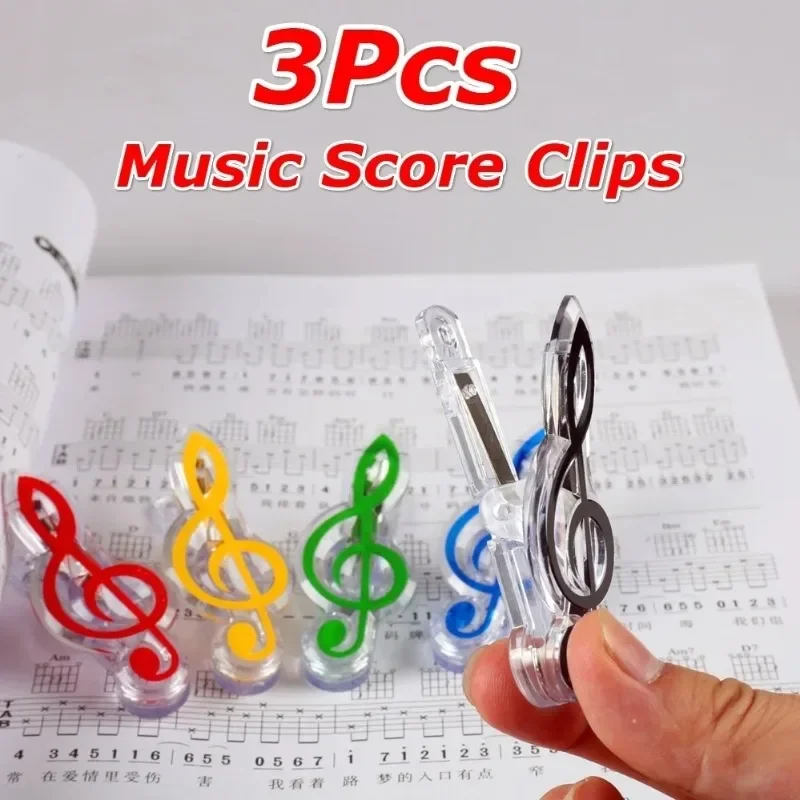 Clips decorativos de acero con diseño de notas musicales para oficina - imagen 3
