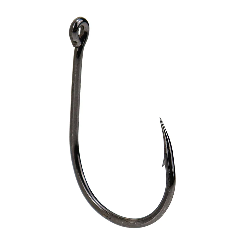 Mustad Origin J-anzuelo de pesca de acero al carbono, gancho negro afilado, 10104SP-BN - imagen 4