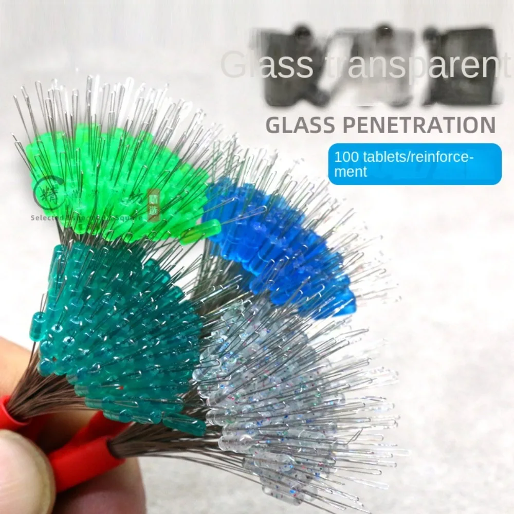 Tapón de silicona flotante para pesca, Conector de frijol espacial, accesorios de pesca resistentes, 5 tamaños, bolsa de 100 unids/lote - imagen 3