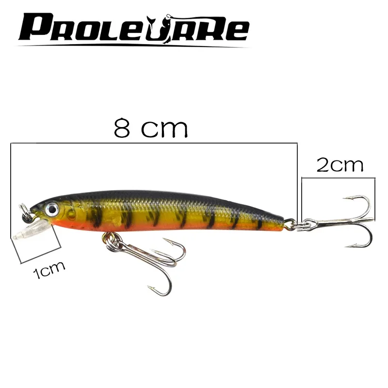 Señuelo de pesca Minnow, 7,5 cm, 6,5g, Jerkbait, Wobblers que se hunden, cebo duro Artificial, Swimbait para Lucio, carpa, Crankbait, 1 ud. - imagen 2