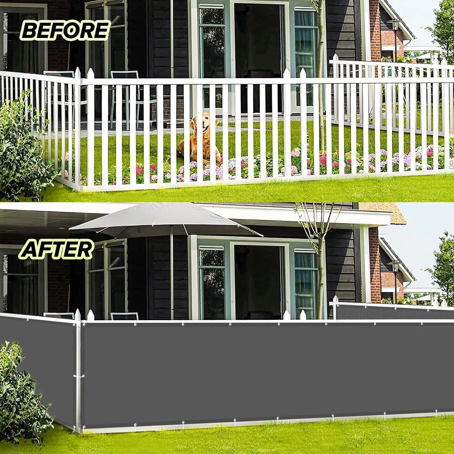 Cubierta de valla para pantalla de privacidad de balcón, protección UV, resistente a la intemperie, impermeable, para apartamentos, Patio, exterior, patio trasero, porche - imagen 4