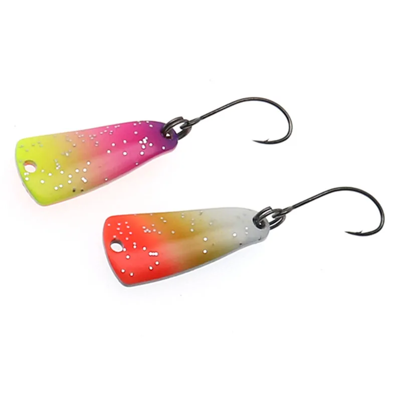 Cebo de cuchara para trucha, 2,5g, 28mm, cebo duro de Metal de cobre, Señuelos de pesca, cuchara de corriente para perca de trucha - imagen 3