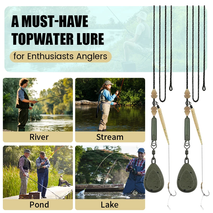 YOTO Helicóptero Lead Wire – Plomo giratorio rápido para carpa - imagen 5