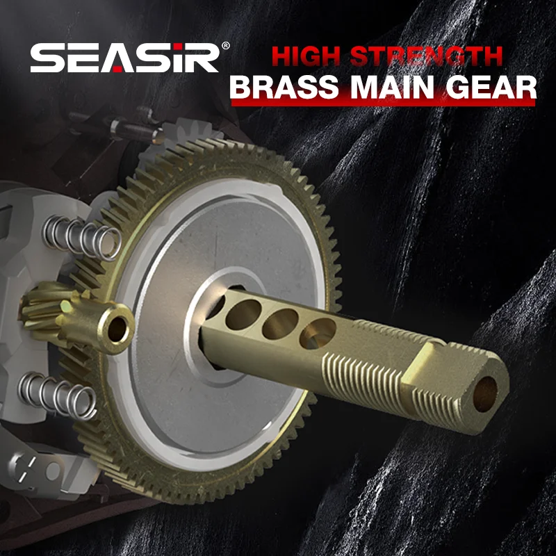 SEASIR-carrete de pesca Mercury BC, sistema de freno magnético de 10 niveles, 8 piezas, N52, imán de arrastre, clic, 5 + 1BB, 7,2: 1, 204g, 8kg - imagen 5