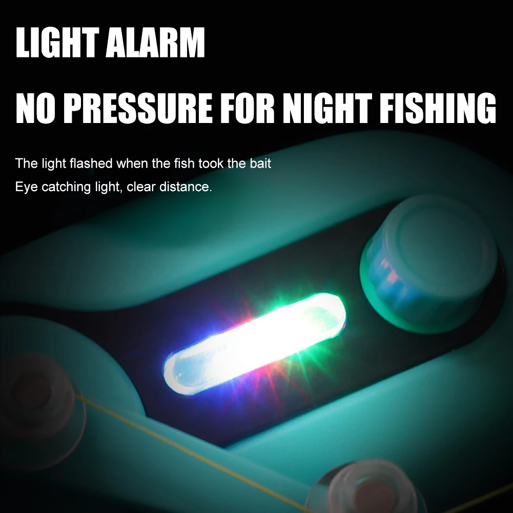 Alarma de picadura de pescado de pesca electrónica, barra de pesca con zumbador, indicador de luz LED fuerte, equipo de línea, campana de sonido, aparejos de punta de poste nocturno - imagen 4